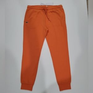 Lacoste Sport Fleece Tennis Mens Cuffed Track Sweatpants Orange XH5528 Size XXL